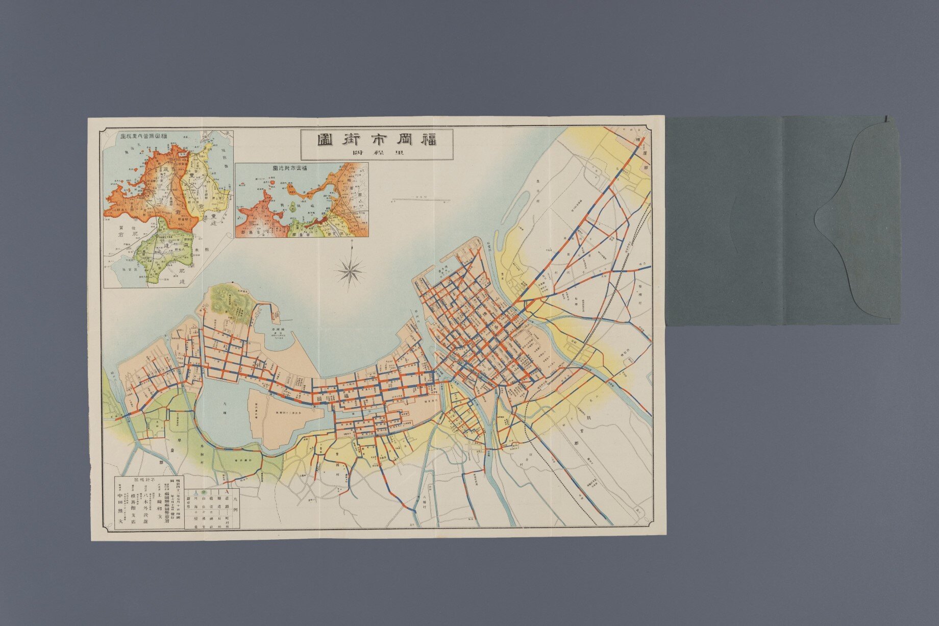 福岡市街圖 : 里程附
